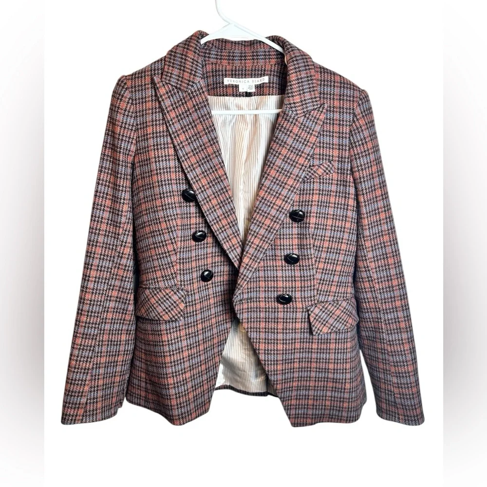 Veronica Beard Miller Plaid Dickey Jacket Preppy Chic Designer Size 6 - Picture 4 of 9